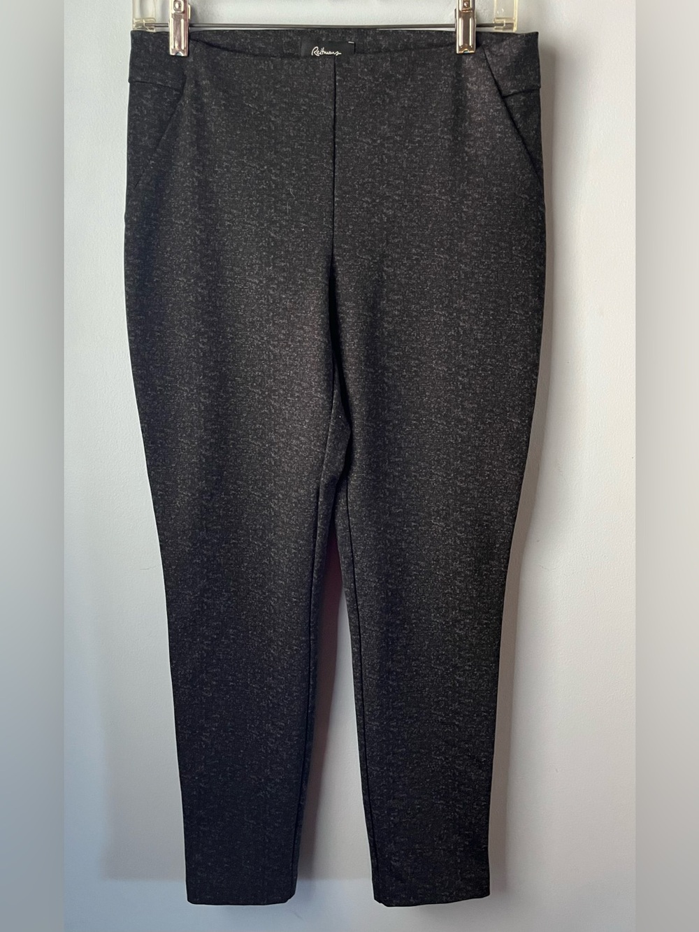 Reitmans Charcoal Gray Heathered Stretch Pull-On High Waist Pants Size 6P